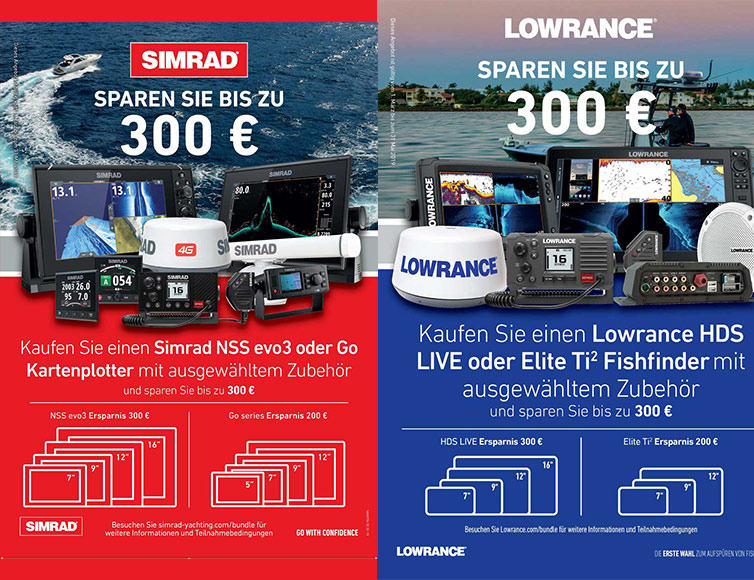 SIMRAD + LOWRANCE AKTION - Bis zu 300€ sparen