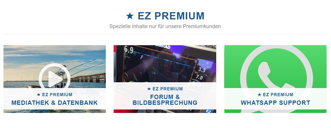 EZ Premium Bereich mit Whatsapp Support