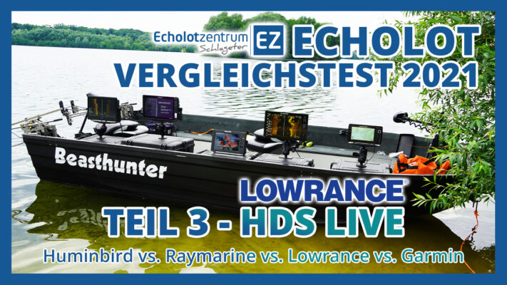 Echolot Vergleichstest 2021 - Teil 3 - Lowrance HDS 16 LIVE mit Active Imaging 3-in-1-Heckgeber
