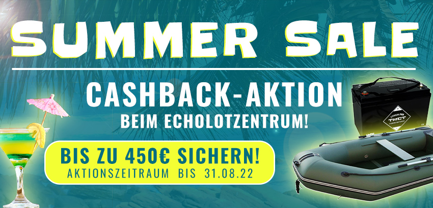 Summer Sale: Cashback-Aktion bis 31.08.22 beim Echolotzentrum. Sicher dir bis zu 450€!