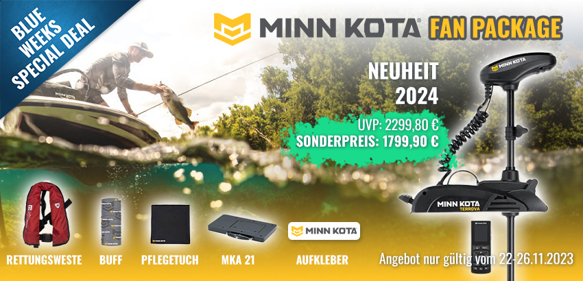 Blue Week Spezial: Revolutioniere dein Angelerlebnis mit dem neuen Minn Kota Terrova 55 (Modelljahr 2024) FAN PACKAGE – Jetzt Exklusivangebot sichern!