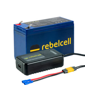 RebelCell 12V18AV Paket Lithium Akku + Ladegerät 12,6V4A XT60