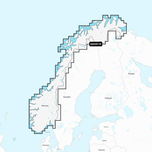 Navionics+ EU071R Norway, Lakes & Rivers (Norwegen Seen und Flüsse) Digitale Seekarte Regular