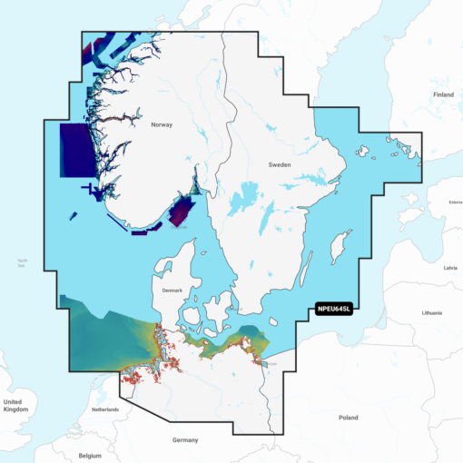 Navionics Platinum+ EU645L Skandinavien Süd & Deutschland Nord (Skagerrak & Kattegat) Digitale Seekarte Large