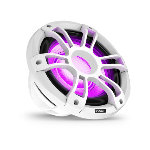 Fusion Signature Serie 3i Marinesubwoofer, 10 Zoll Marinesubwoofer, weiß, Sportgrill, 600 Watt, CRGBW