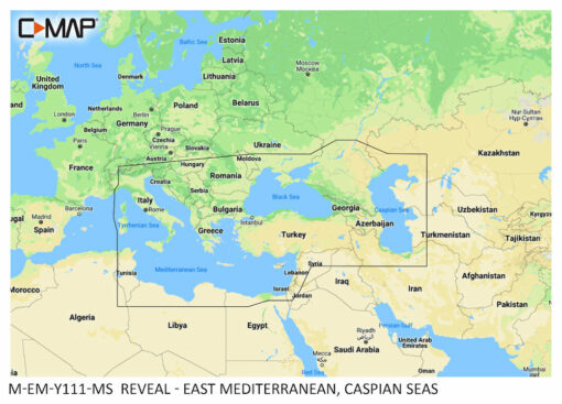 C-MAP REVEAL East Mediterranean, Caspian Seas