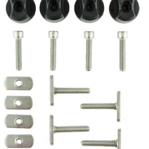 YakAttack GearTrac Hardware Assortment Kit, enthält 4 Stück von: 1,5“ MightyBolts, Gewindeknöpfe, Convertible Knobs, Track Nuts, Zylinderschrauben mit Innensechskant