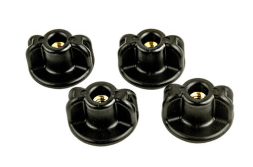 YakAttack Lopro WingKnob, 1/4-20 Gewinde, Messingeinsatz, 4er Pack