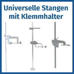 Universelle Stangen mit Klemmhalter
