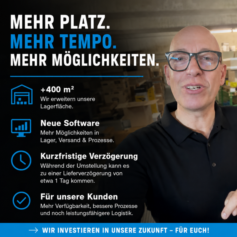 Wir erweitern unsere bestehende Lagerfläche